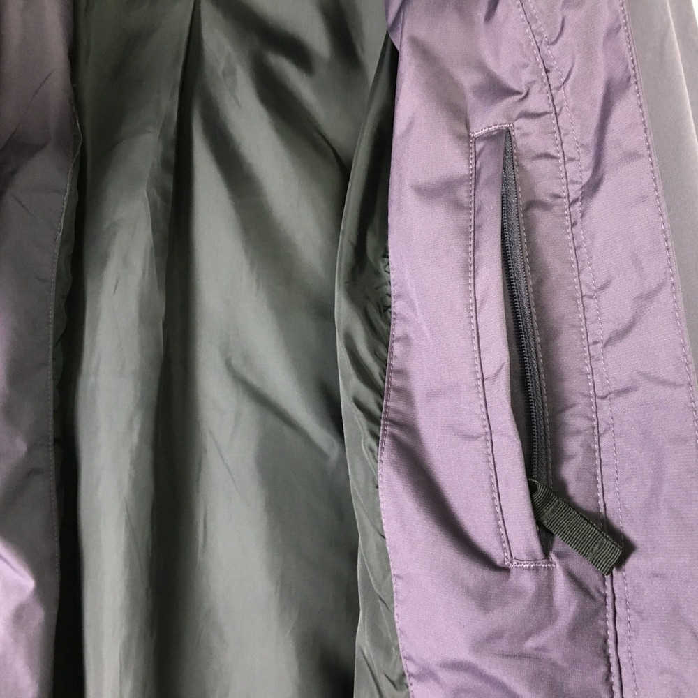 Eddie Bauer Girl On The Go Purple Hooded Rain Trench Coat Jacket 7346 Plum 2X - Picture 8 of 11